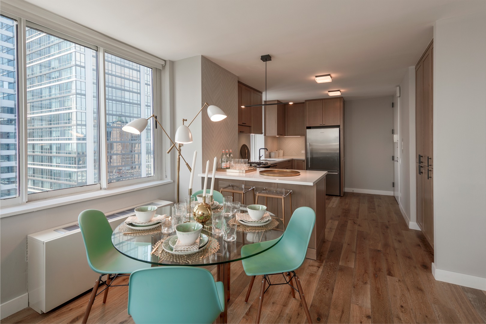 dining and kitchen